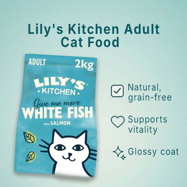 Lily’s Kitchen Adult Cat Food – White Fish with Salmon 2kg