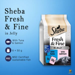 Sheba Fresh & Fine in Jelly Tuna & Salmon 6 x 50g