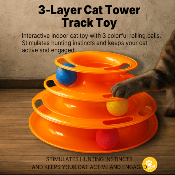 3-Layer Cat Tower Track Toy