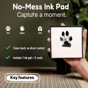 No-Mess Ink Pad – Clean-Touch Paw Print Kit