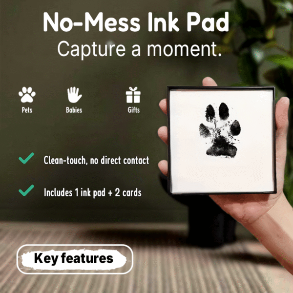 No-Mess Ink Pad – Clean-Touch Paw Print Kit